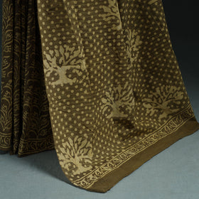 Pure mul cotton hand block batik print saree 15