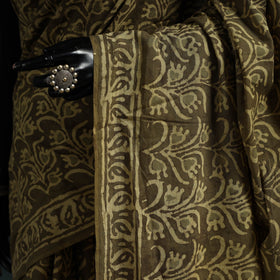 Pure mul cotton hand block batik print saree 15