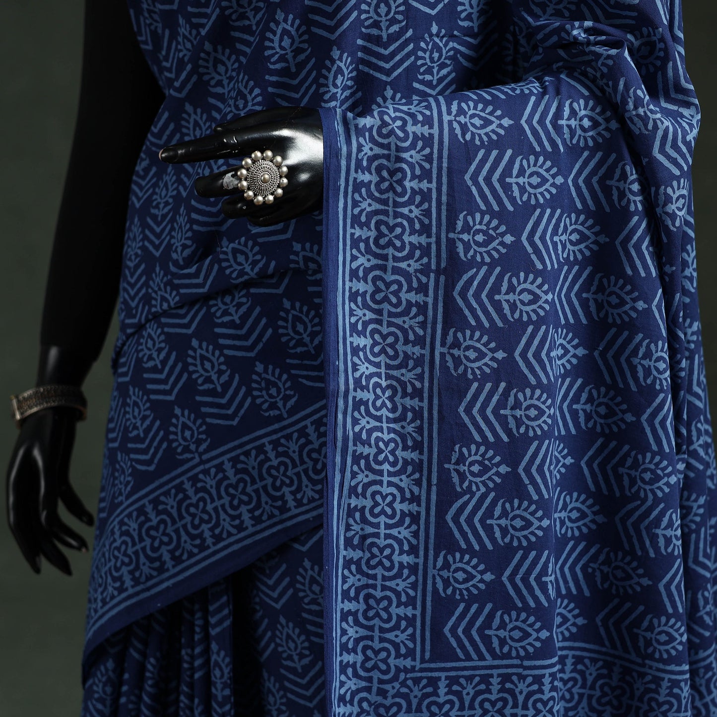 Pure mul cotton hand block batik print saree 26