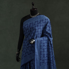 Pure mul cotton hand block batik print saree 26