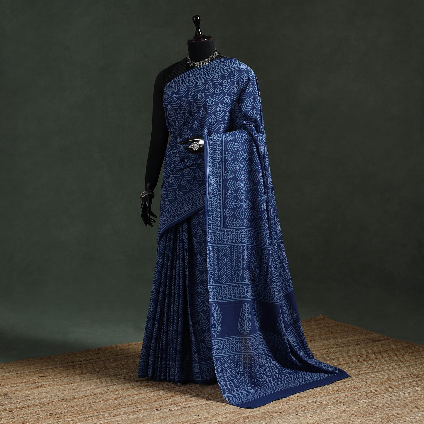 Pure mul cotton hand block batik print saree 26