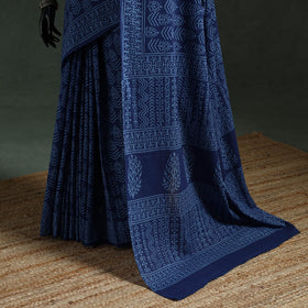 Pure mul cotton hand block batik print saree 26