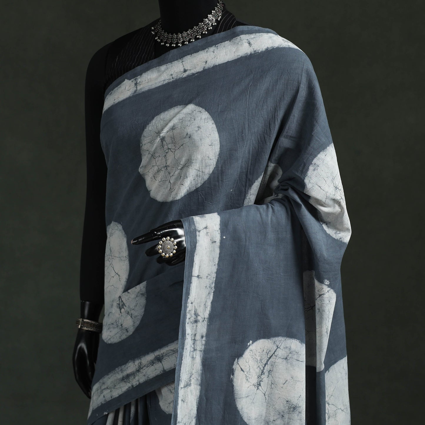Pure mul cotton hand block batik print saree 31