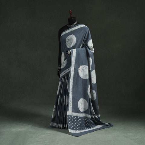 Pure mul cotton hand block batik print saree 31