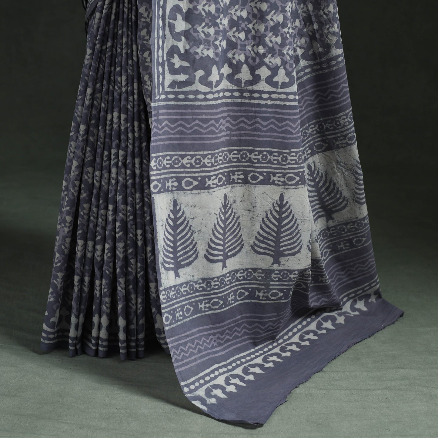 Pure mul cotton hand block batik print saree 33
