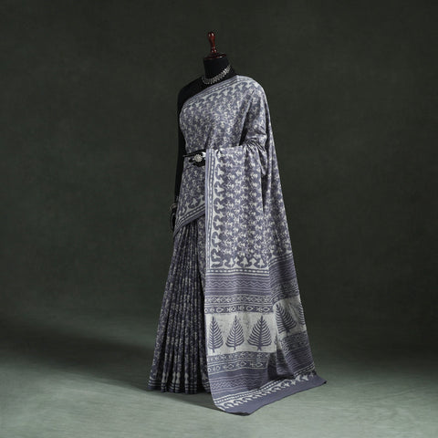 Pure mul cotton hand block batik print saree 33