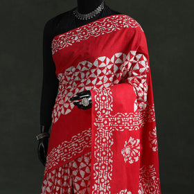Pure mul cotton hand block batik print saree 34