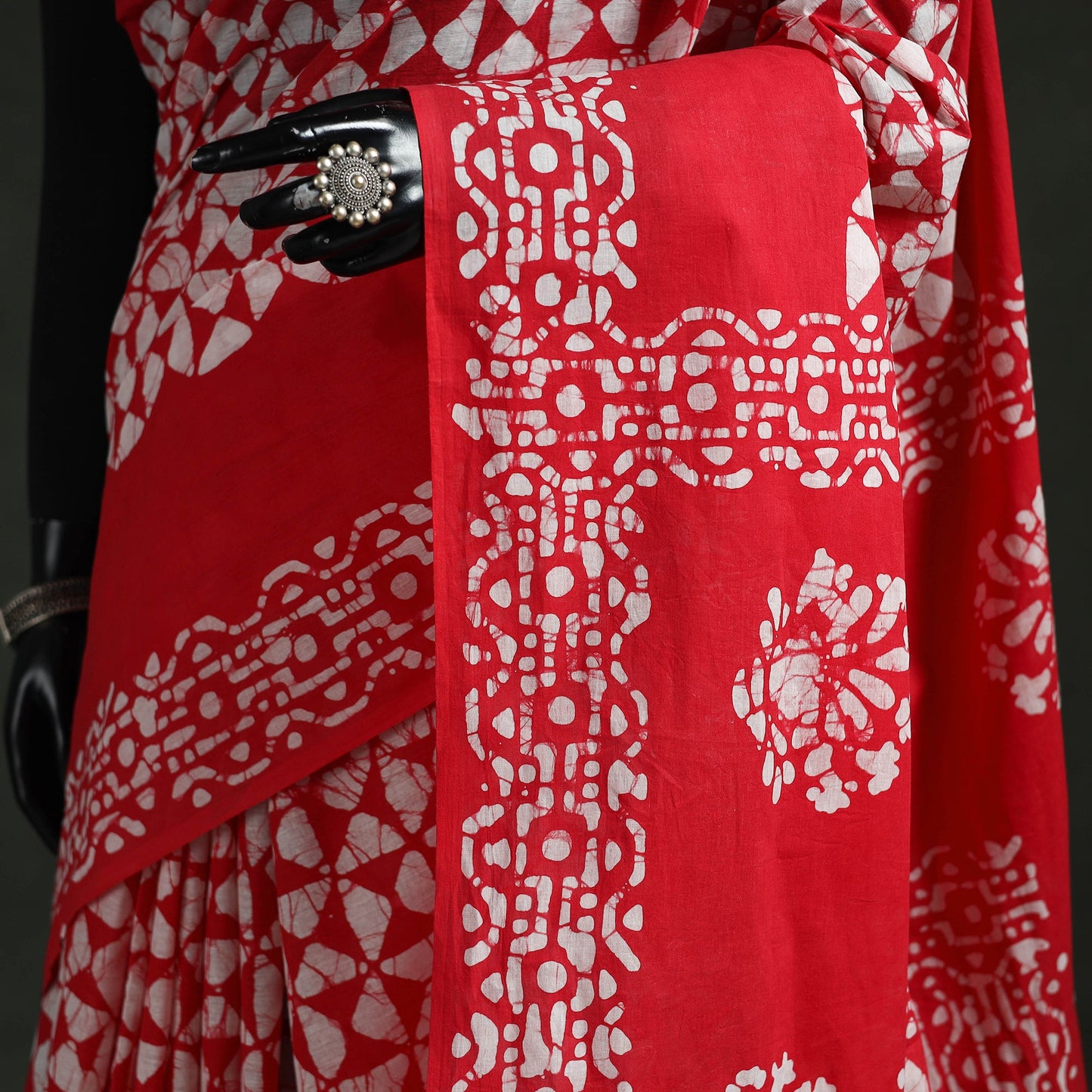 Pure mul cotton hand block batik print saree 34