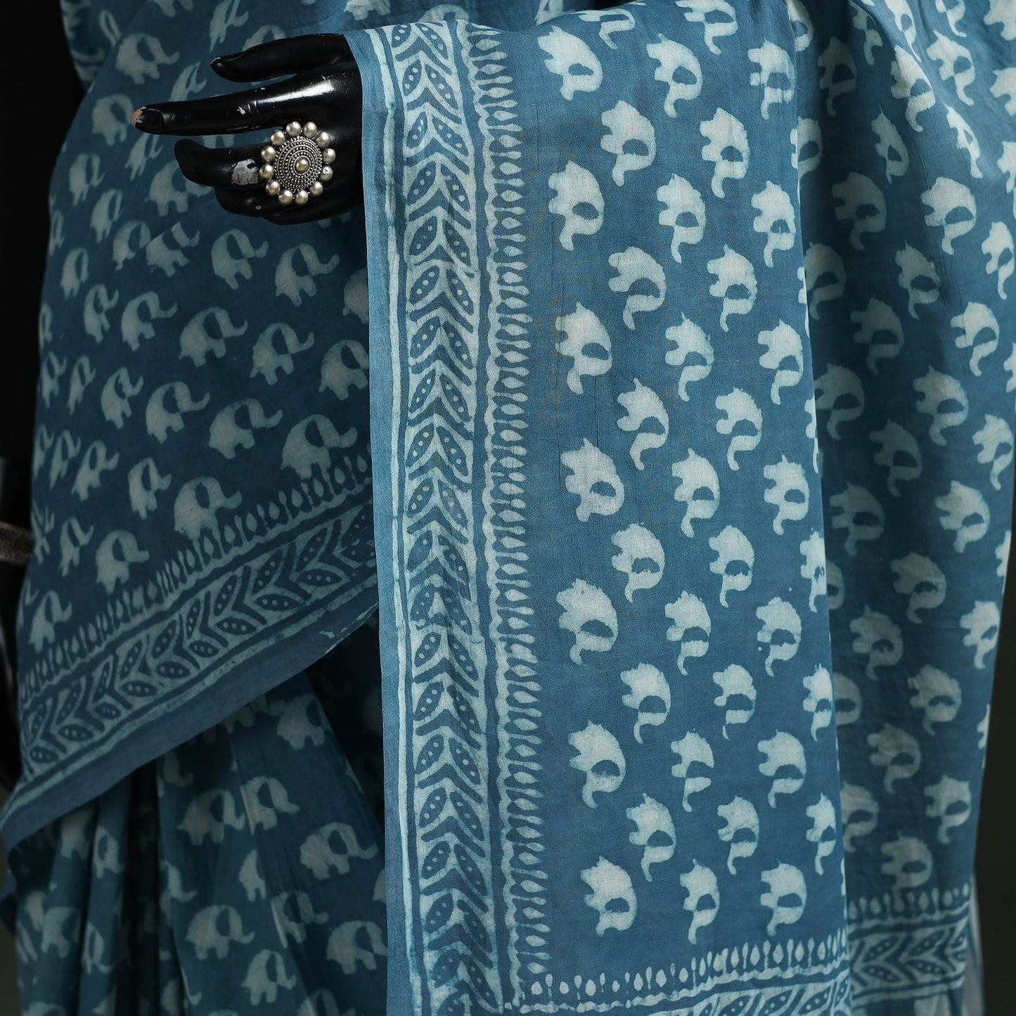 Pure mul cotton hand block batik print saree 35
