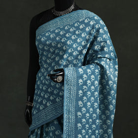 Pure mul cotton hand block batik print saree 35