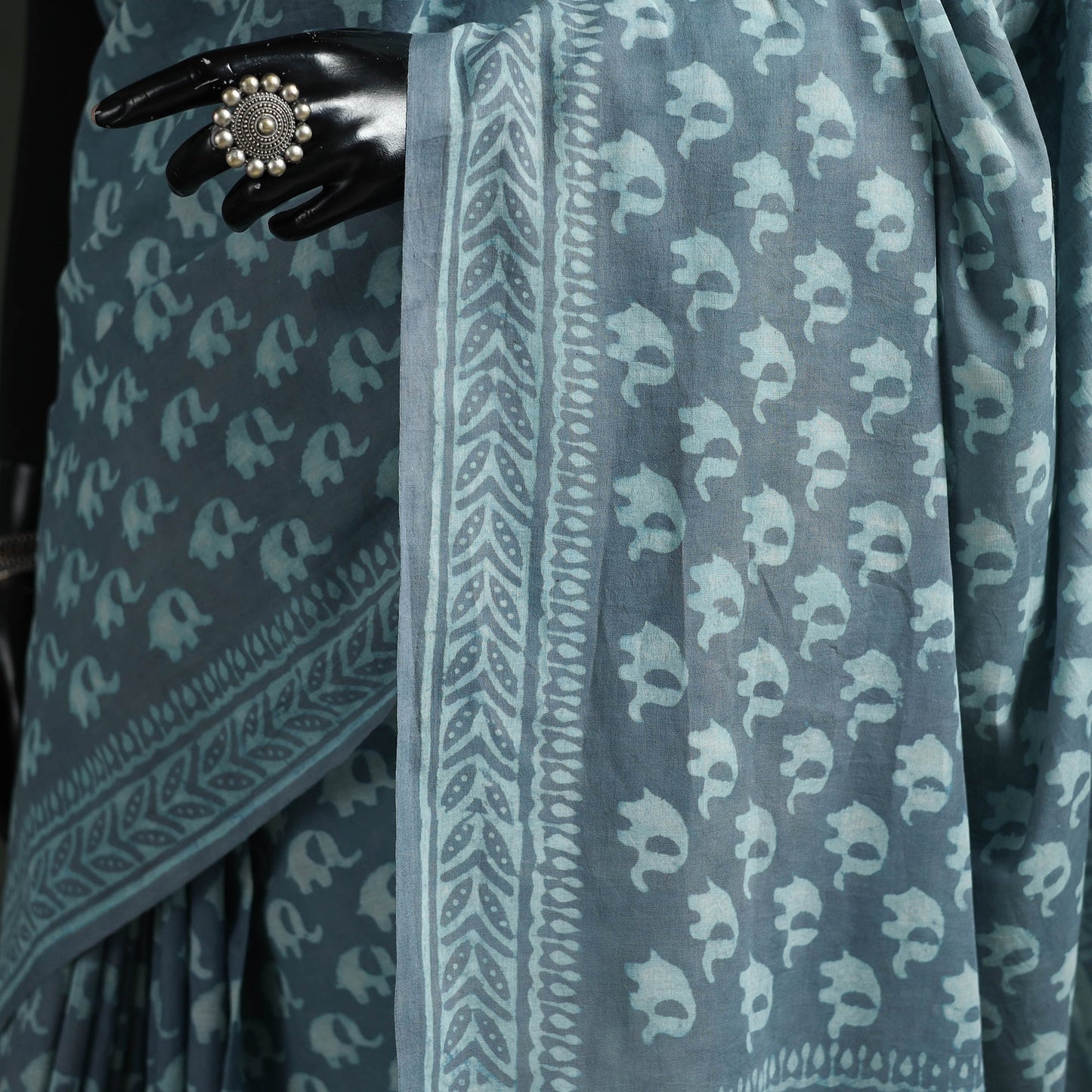 Pure mul cotton hand block batik print saree 37