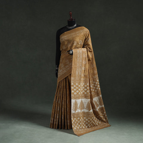 Pure mul cotton hand block batik print saree 38