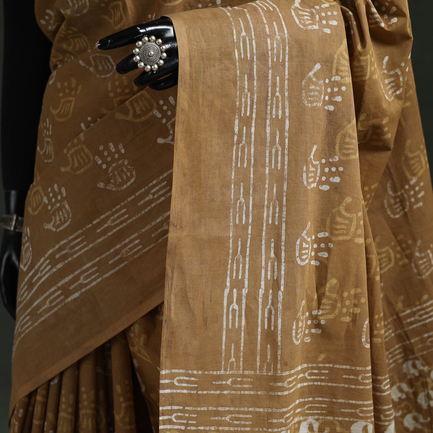 Pure mul cotton hand block batik print saree 38