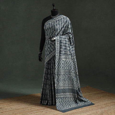 Pure mul cotton hand block batik print saree 40