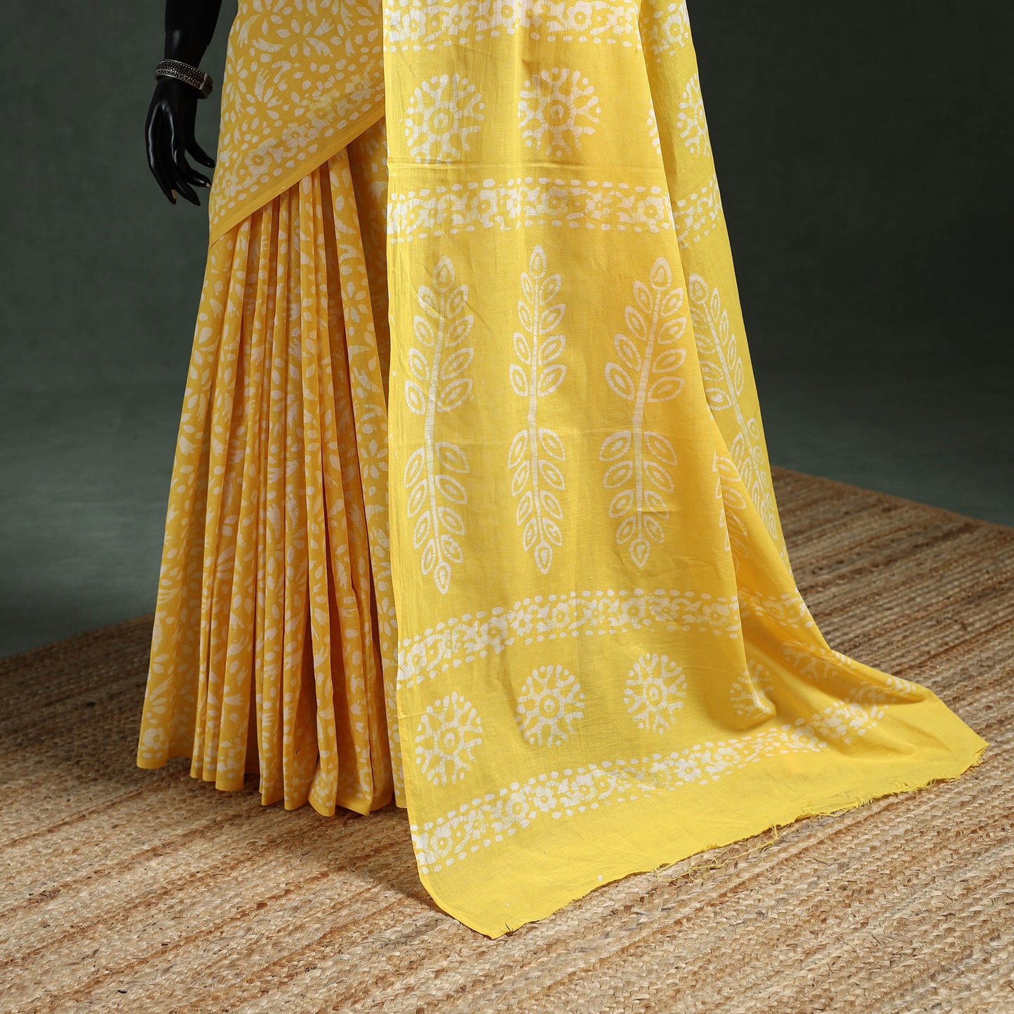 Pure mul cotton hand block batik print saree 59