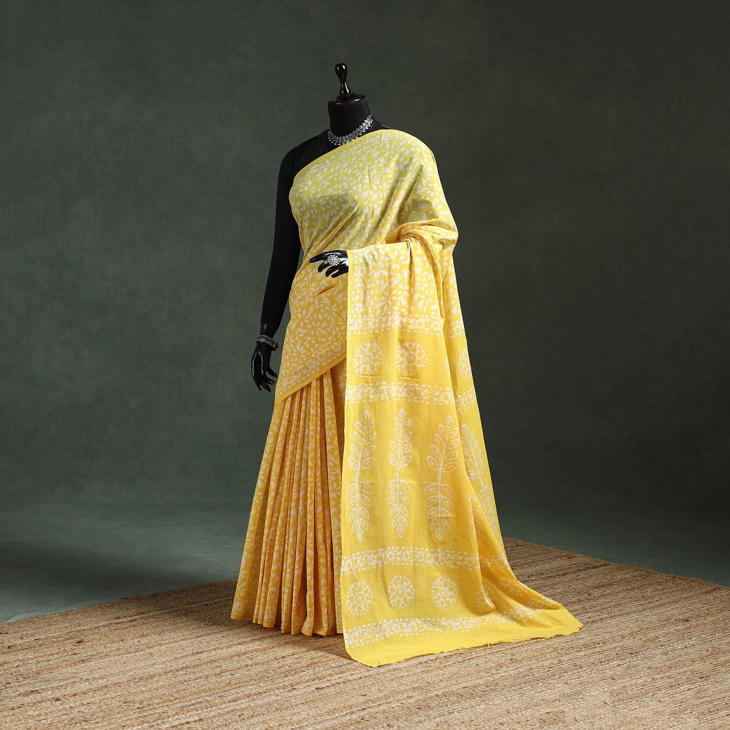 Pure mul cotton hand block batik print saree 59