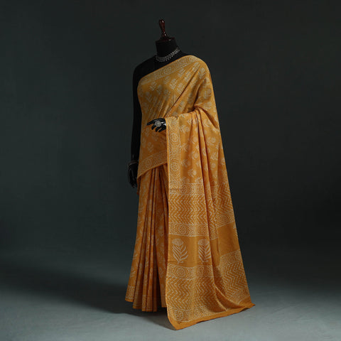 Pure mul cotton hand block jaipur print saree 16