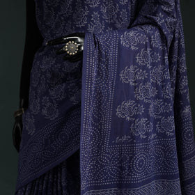 Pure mul cotton hand block jaipur print saree 19