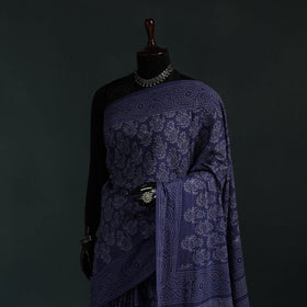 Pure mul cotton hand block jaipur print saree 19
