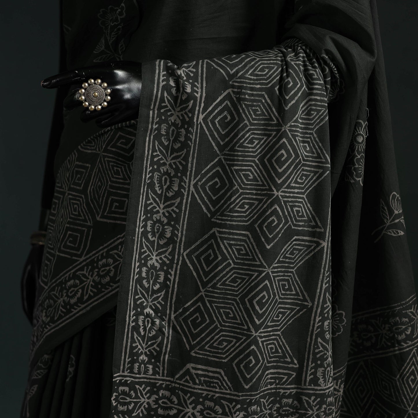 Pure mul cotton hand block jaipur print saree 22