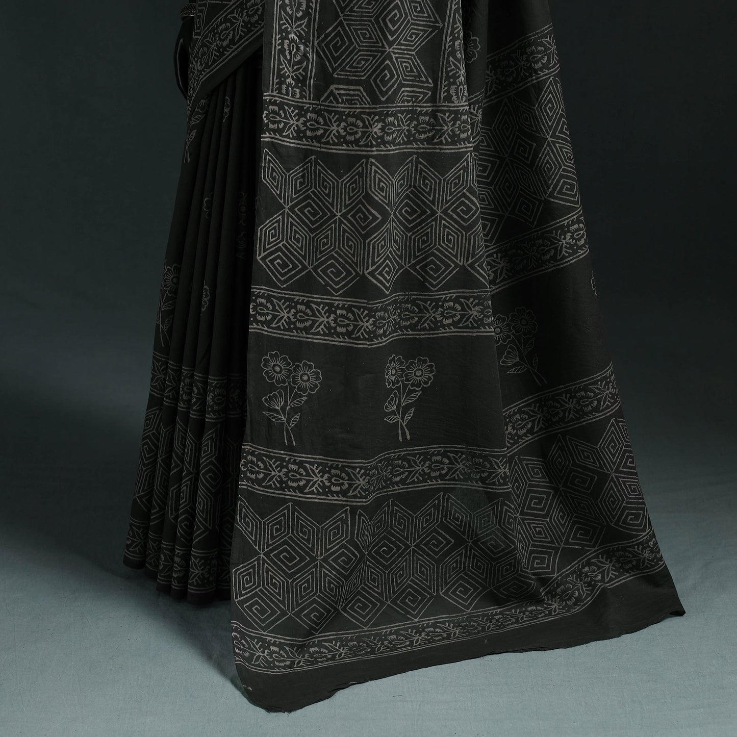 Pure mul cotton hand block jaipur print saree 22
