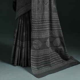 Pure mul cotton hand block jaipur print saree 24