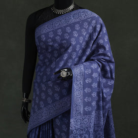 Pure mul cotton hand block jaipur print saree 41