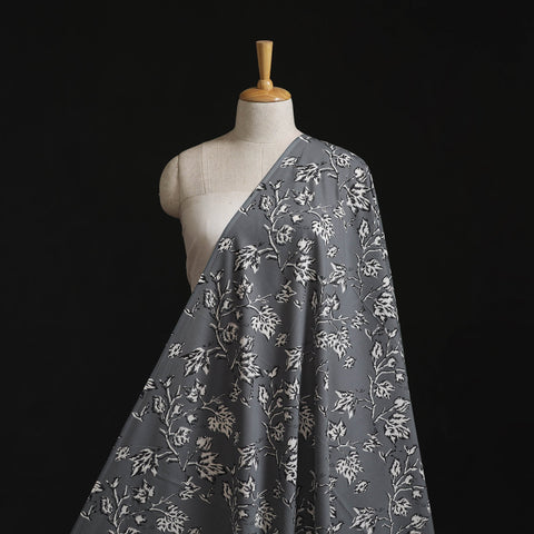 Pure mul cotton hand block sanganeri print fabric 02