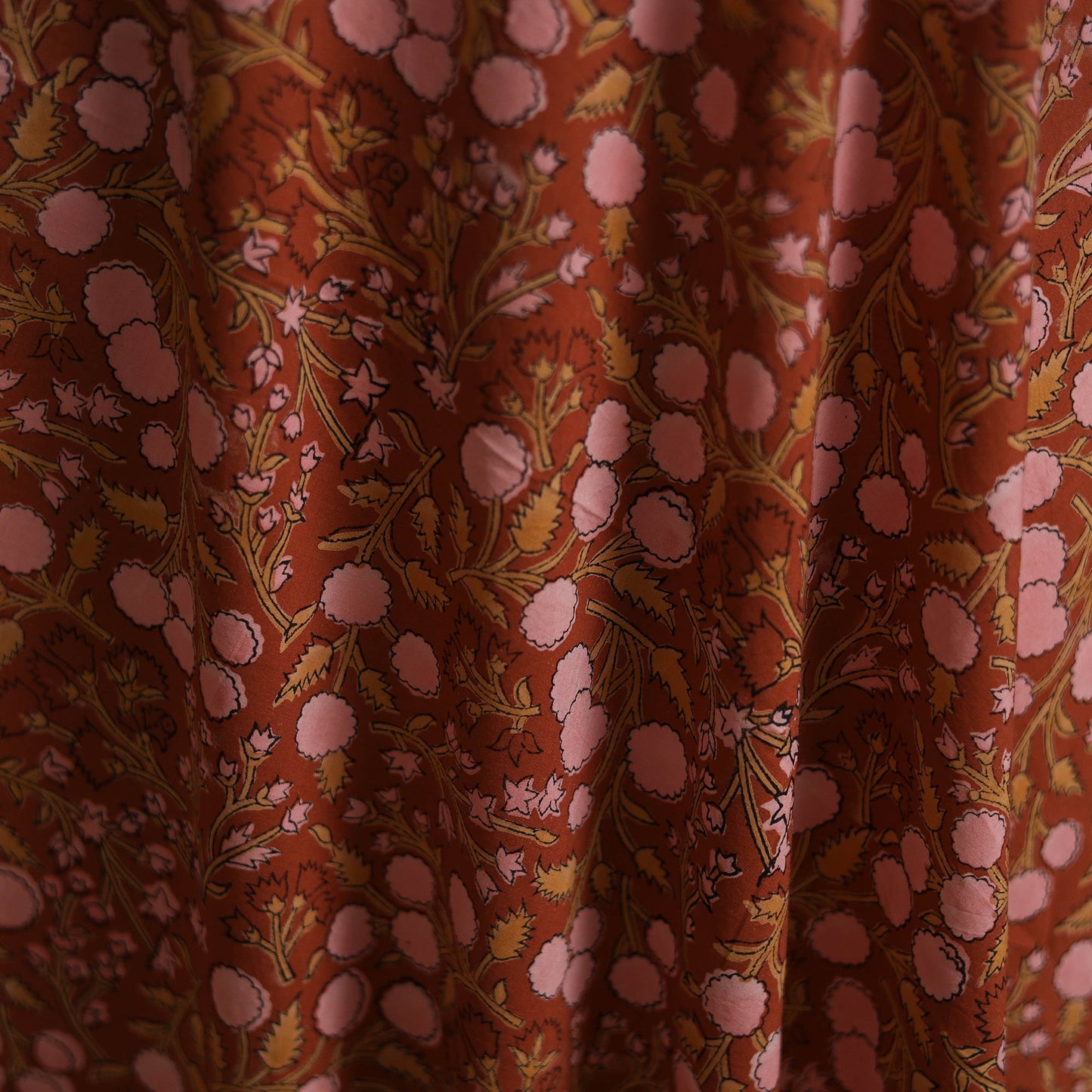 Pure mul cotton hand block sanganeri print fabric 05