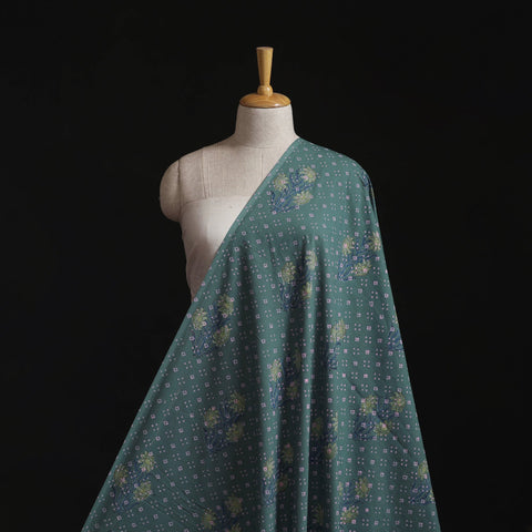 Pure mul cotton hand block sanganeri print fabric 07