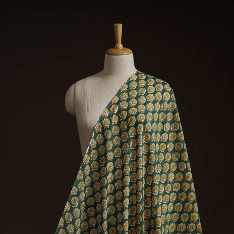 Pure mul cotton hand block sanganeri print fabric 07