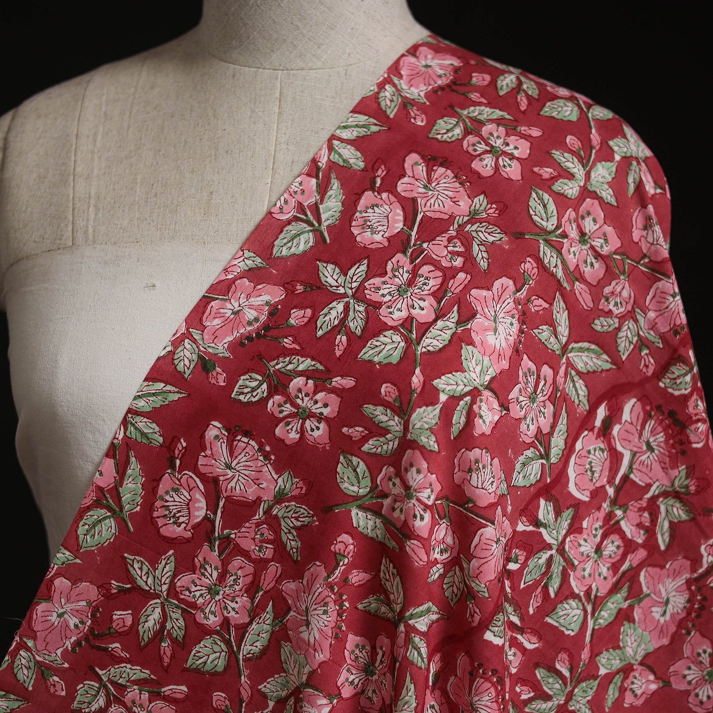 Pure mul cotton hand block sanganeri print fabric 10