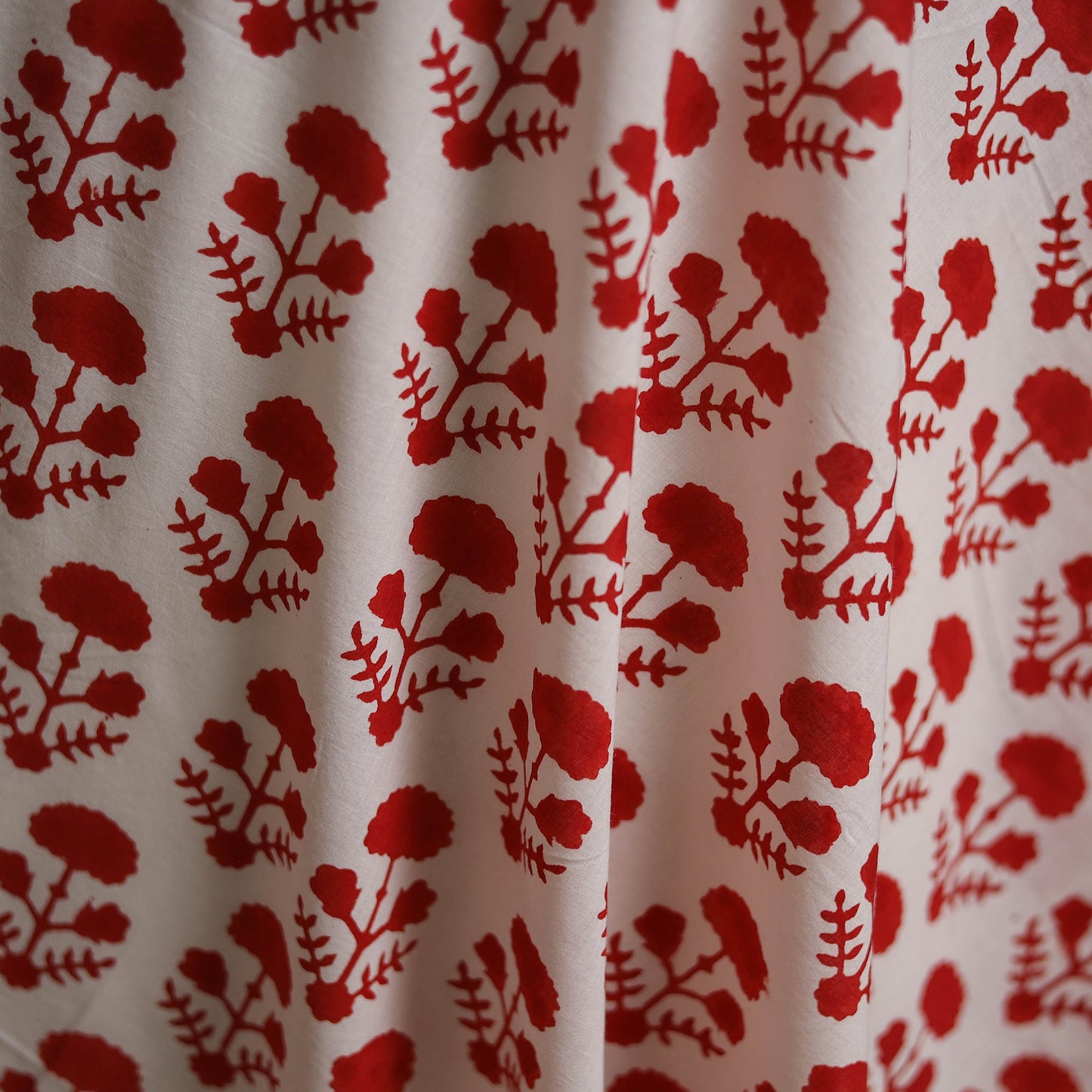 Pure mul cotton hand block sanganeri print fabric 11