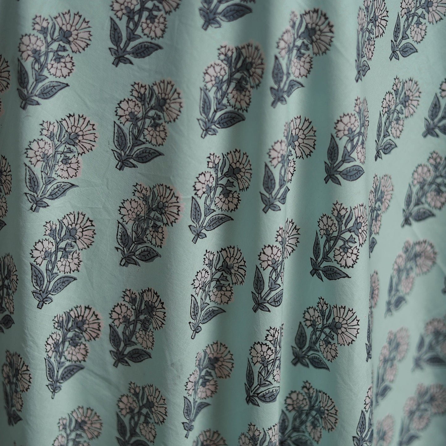 Pure mul cotton hand block sanganeri print fabric 14