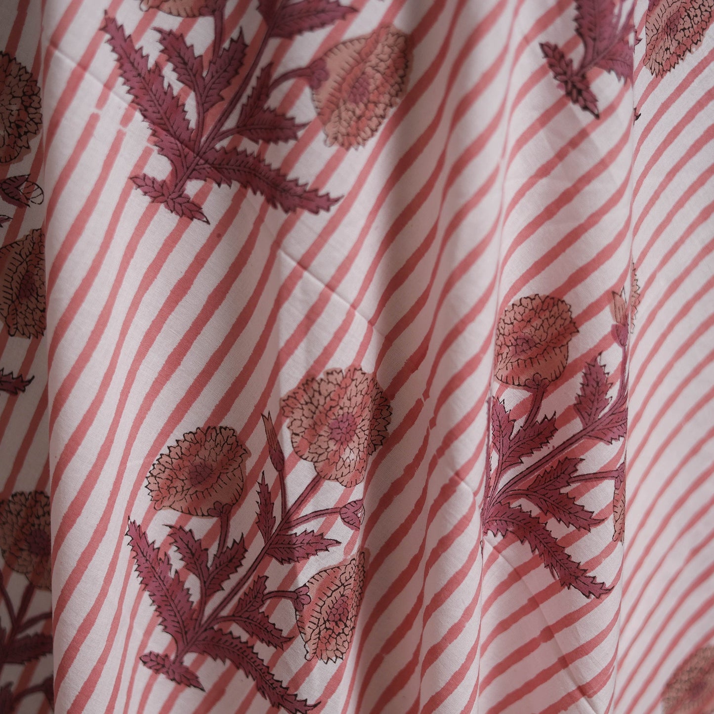 Pure mul cotton hand block sanganeri print fabric 16