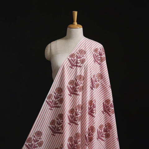Pure mul cotton hand block sanganeri print fabric 16