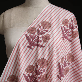 Pure mul cotton hand block sanganeri print fabric 16