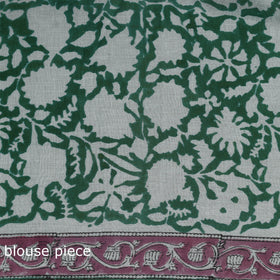Pure mul cotton hand block sanganeri print saree 02