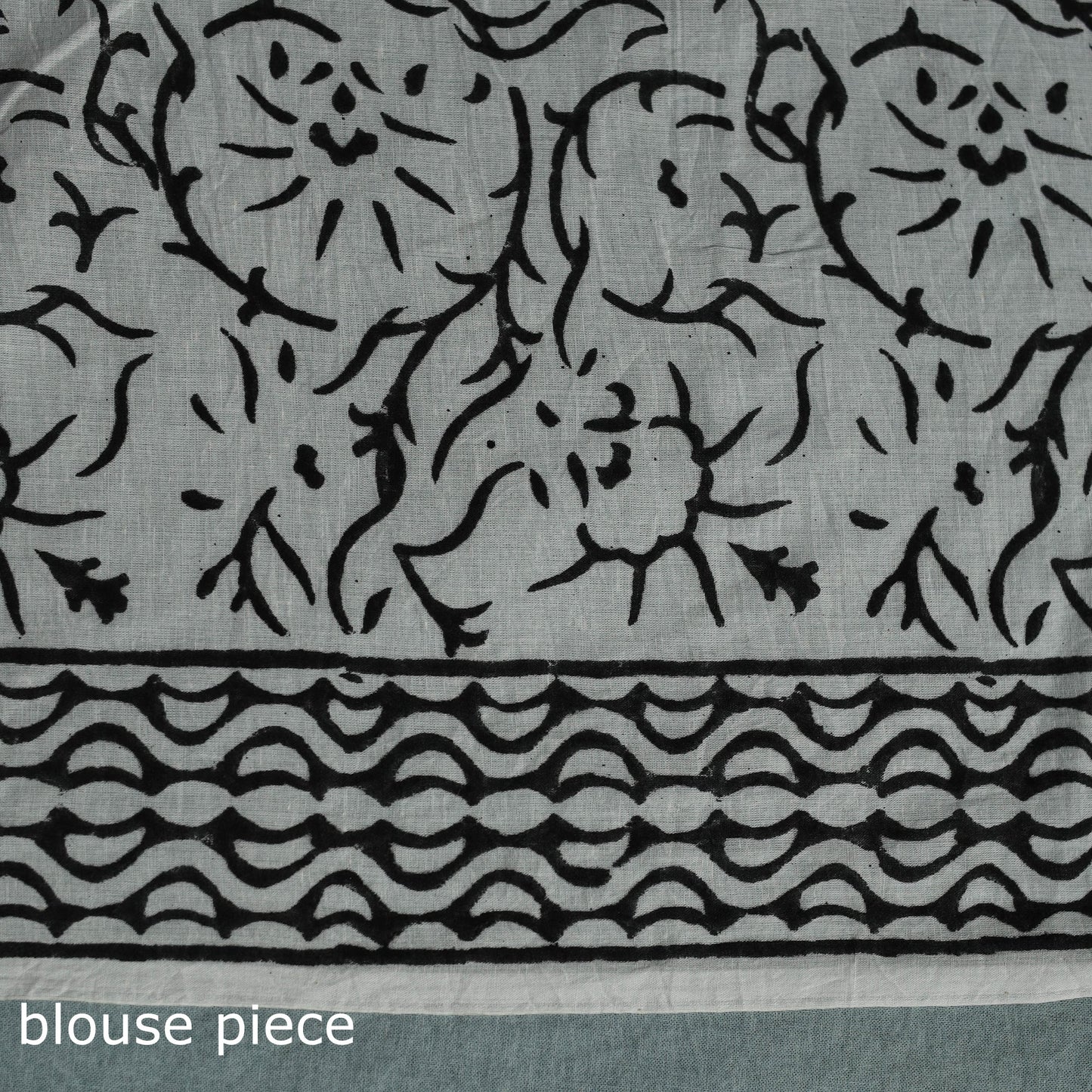 Pure mul cotton hand block sanganeri print saree 07