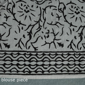 Pure mul cotton hand block sanganeri print saree 07