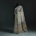 Pure mul cotton hand block sanganeri print saree 09