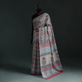 Pure mul cotton hand block sanganeri print saree 10