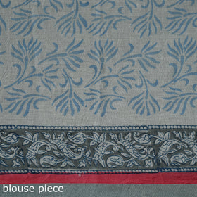 Pure mul cotton hand block sanganeri print saree 10