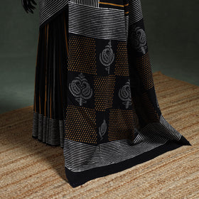 Pure mul cotton hand block sanganeri print saree 53