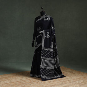 Pure mul cotton hand block sanganeri print saree 58