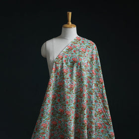 Pure mul cotton hand sanganeri fabric 02 - handcrafted