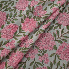 Pure mul cotton hand sanganeri fabric 03 - handcrafted