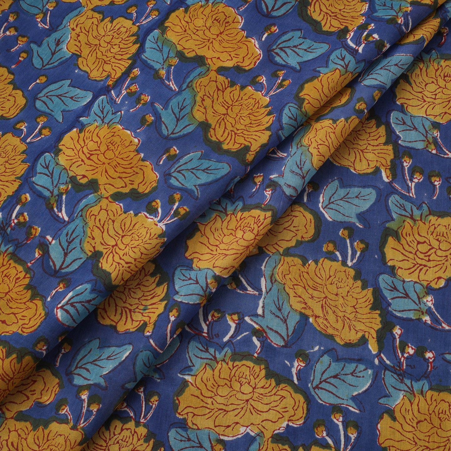 Pure mul cotton hand sanganeri fabric 06 - handcrafted