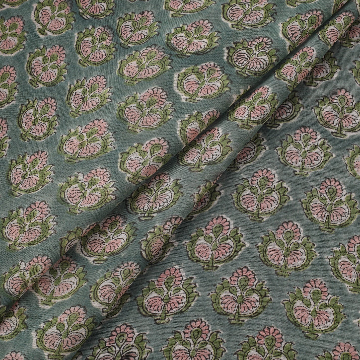 Pure mul cotton hand sanganeri fabric 07 - handcrafted