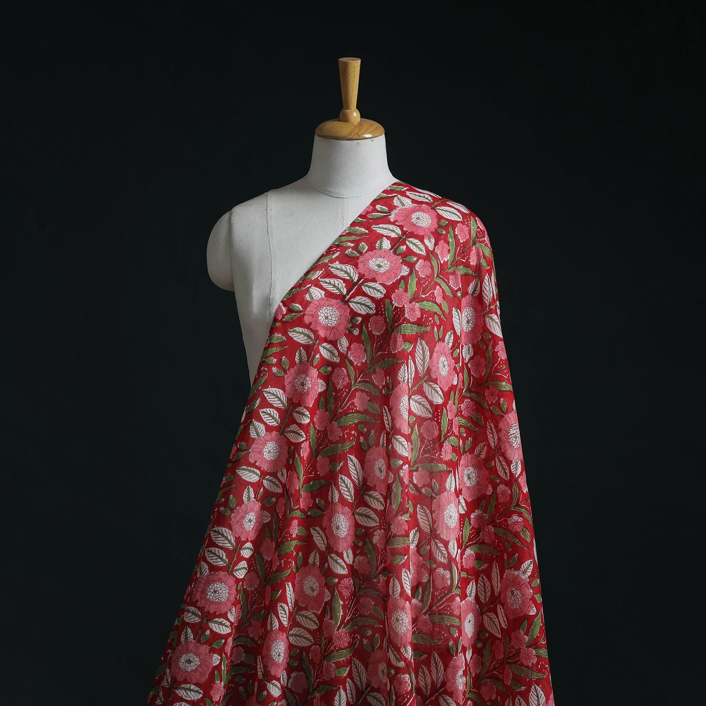 Pure mul cotton hand sanganeri fabric 08 - handcrafted